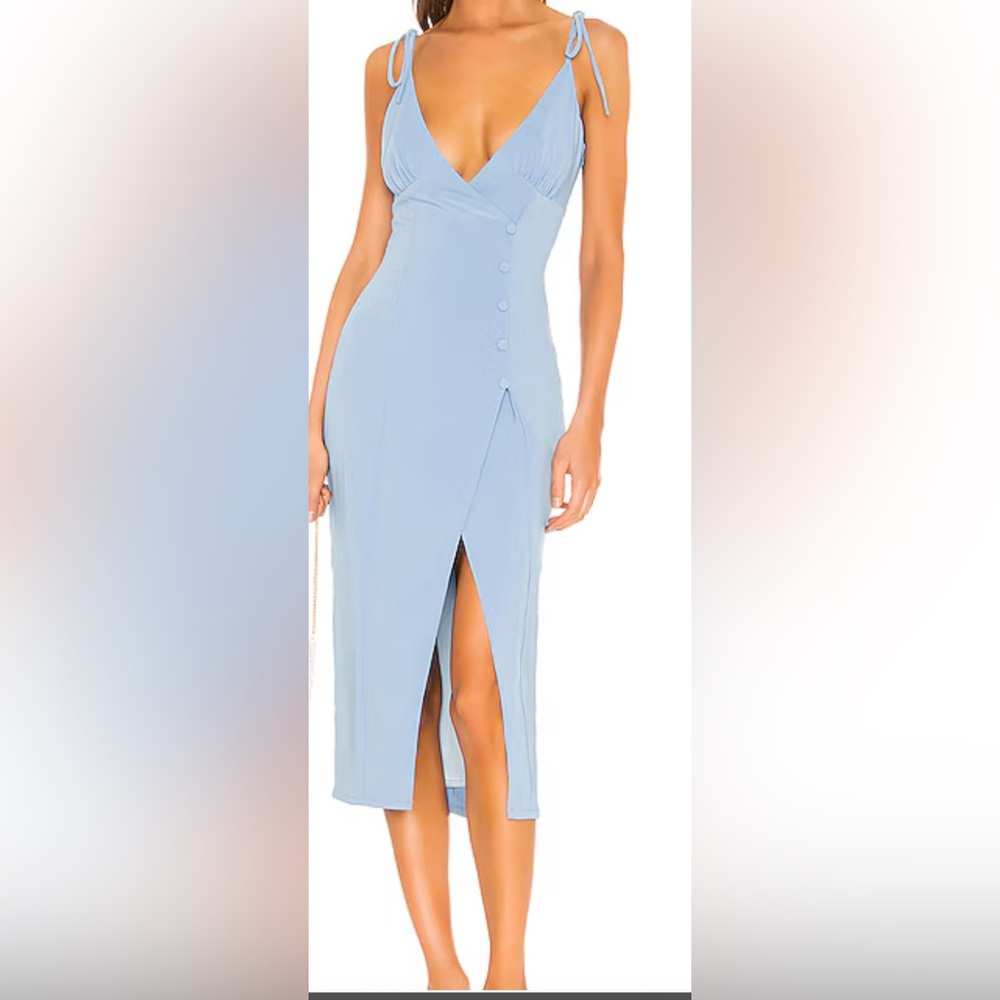 Camila Coelho Light Blue Midi Dress